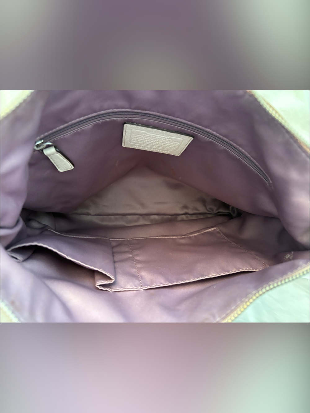 Coach Pebbled Leather Hobo Shoulder Bag | Beige Cream | Turn-Lock Pocket Purse - Picture 3 of 8